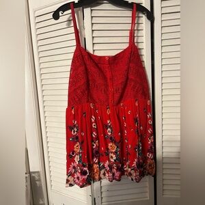 Torrid Red Textured Top